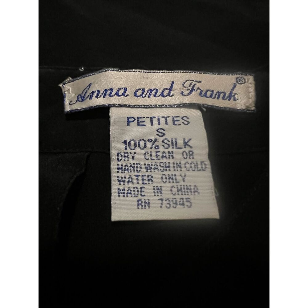 Anna & Frank black 100% silk blouse - Picture 5 of 5
